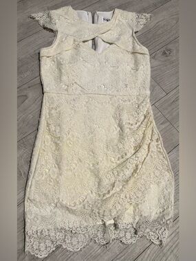 Sabo Skirt Ivory Lace Mini Dress